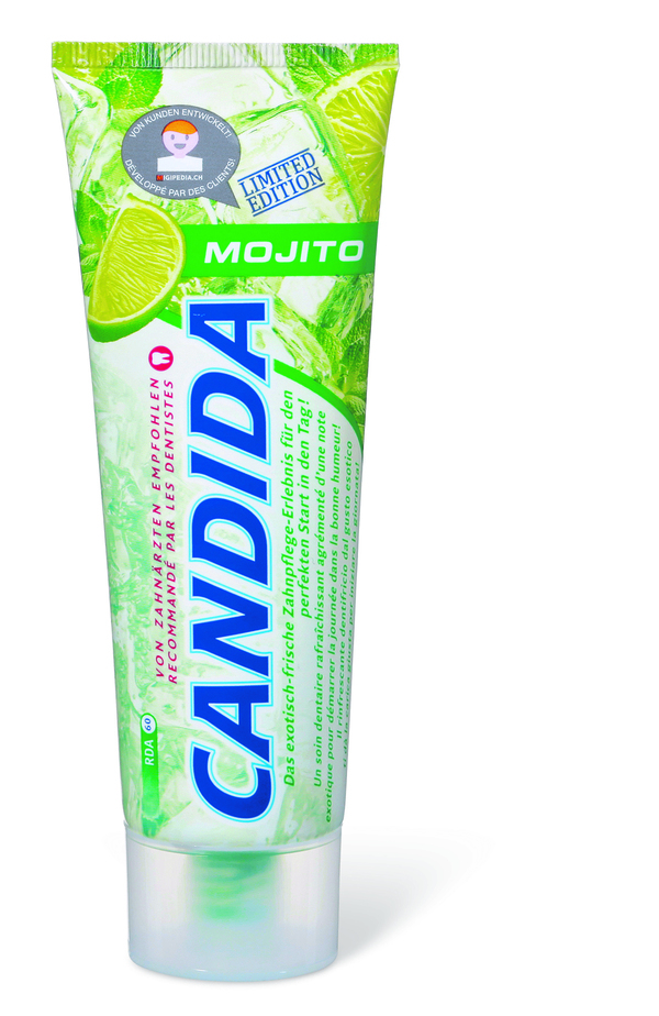 A tube of Mojito toothpaste.