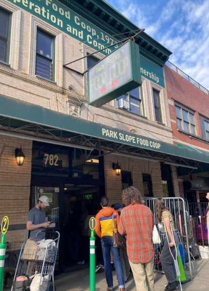 Outside Park Slope Food Co-op.